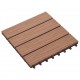 Sonata WPC декинг плочки, релефни, 11 бр 30x30 см 1 кв.м. светлокафяви -