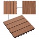 Sonata WPC декинг плочки, релефни, 11 бр 30x30 см 1 кв.м. светлокафяви -
