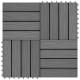 Sonata 11 бр WPC декинг плочки релефни 30x30 см 1 кв.м. сиви -