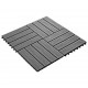 Sonata 11 бр WPC декинг плочки релефни 30x30 см 1 кв.м. сиви -