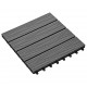 Sonata 11 бр WPC декинг плочки релефни 30x30 см 1 кв.м. сиви -