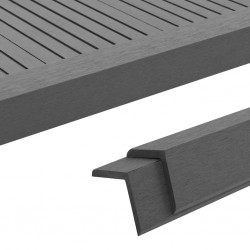 Sonata Ъглови профили за WPC декинг, 5 бр, 170 см, сиви - Materiale pentru decorațiuni