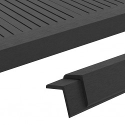 Sonata Ъглови профили за WPC декинг,  5 бр, 170 см, черни - Materiale pentru decorațiuni
