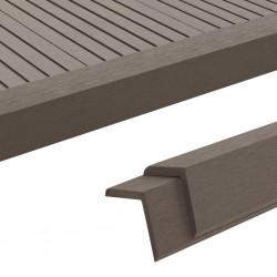 Sonata Ъглови профили за WPC декинг, 5 бр, 170 см, тъмнокафяви - Materiale pentru decorațiuni