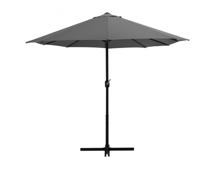 Sonata Градински чадър с алуминиев прът, 460x270 см, антрацит -