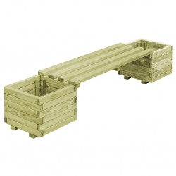 Sonata Градинска пейка със саксии, FSC импрегнирана борова дървесина - Decorațiuni