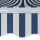 Sonata Сгъваема тента с ръчно задвижване, 450 см, синьо/бяло -
