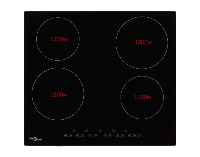 Sonata Керамичен плот с 4 котлона, сензорен контрол, 6000 W -