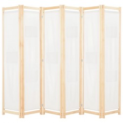 Sonata Параван за стая, 6 панела, кремав, 240х170х4 cм, текстил - Electrocasnice și accesorii pentru living