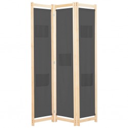 Sonata Параван за стая, 3 панела, сив, 120x170x4 cм, текстил - Electrocasnice și accesorii pentru living