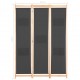 Sonata Параван за стая, 3 панела, сив, 120x170x4 cм, текстил -