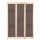 Sonata Параван за стая, 3 панела, кафяв, 120x170x4 cм, текстил -