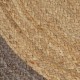 Sonata Ръчно тъкан килим от юта, сив кант, 90 см -
