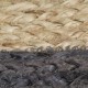Sonata Ръчно тъкан килим от юта, тъмносив кант, 150 см -