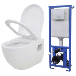 Sonata Окачена тоалетна чиния, със скрито казанче, керамична, бяла - Produse pentru baie și WC