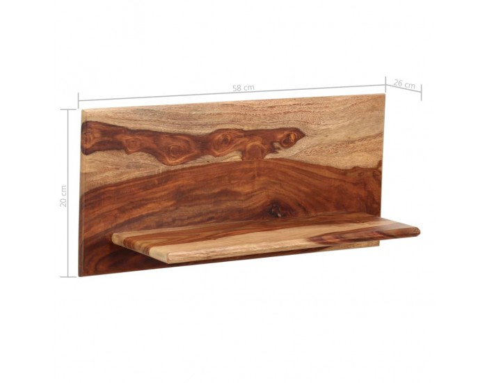 Sonata Рафтове за стена, 2 бр, 58x26x20 см, шишам масив -