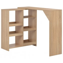 Sonata H Бар маса с подвижен рафт, дъб, 138x39x110 см - Mese de dining