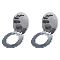 Sonata Тоалетни седалки с нормално затваряне, 2 бр, МДФ, камъни - Produse pentru baie și WC