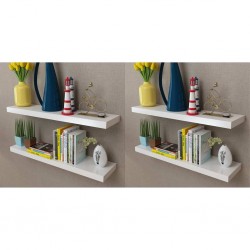 Sonata Стенни рафтове, 4 бр, бели, 80 см - Etajere