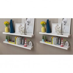 Sonata Стенни рафтове, 4 бр, бели, 100 см - Etajere