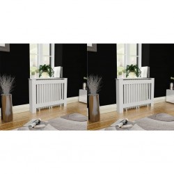 Sonata Паравани за радиатори, 2 бр, бели, MDF, 112 см - Produse pentru baie și WC