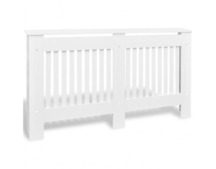 Sonata Паравани за радиатори, 2 бр, бели, MDF, 152 см -