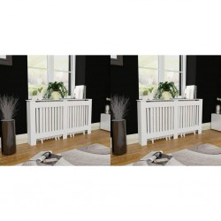 Sonata Паравани за радиатори, 2 бр, бели, MDF, 152 см - Produse pentru baie și WC