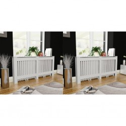 Sonata Паравани за радиатори, 2 бр, бели, MDF, 172 см - Produse pentru baie și WC