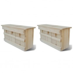 Sonata Къщички за врабчета 2 бр дърво 44x15,5x21,5 см - Animale de companie
