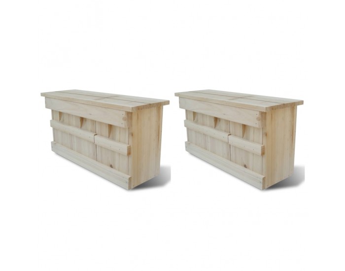 Sonata Къщички за врабчета 2 бр дърво 44x15,5x21,5 см -