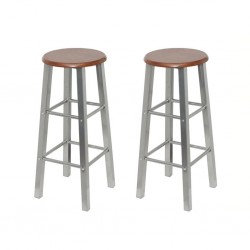 Sonata H Бар столове, 2 броя, метал със седалка от MDF - Scaune de bar