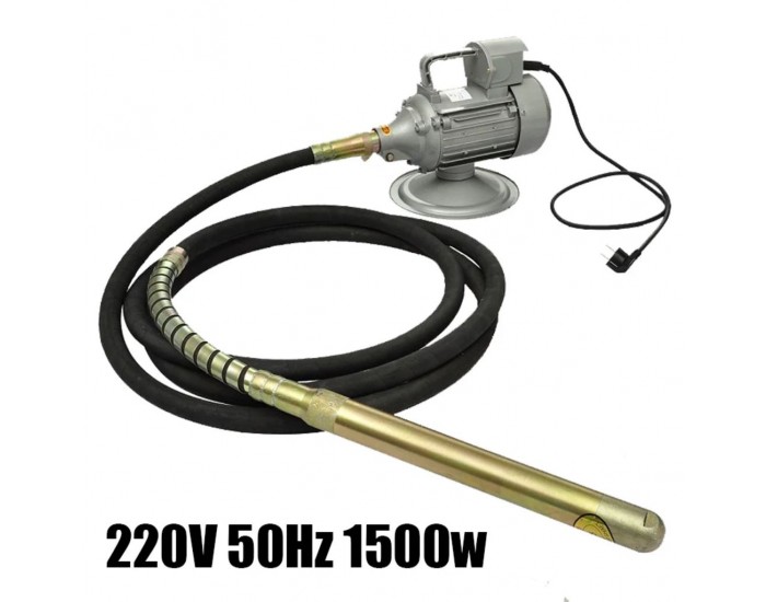 Вибратор за бетон с маркуч 6 м, 1500 W -