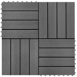 WPC декинг плочки сиви, 30х30 см, 11 бр, 1 м² - Materiale pentru decorațiuni