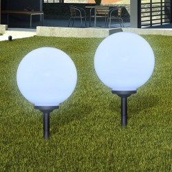 Соларни LED лампи с клин - сфери за градината, 30 см. – 2 бр. - Decorațiuni