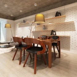 Sonata Трапезни столове, 4 бр, дървена рамка, кафяви - Scaune de dining