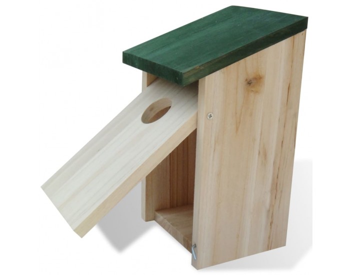 Sonata Къщи за птици, 4 бр, дърво, 12x12x22 см -