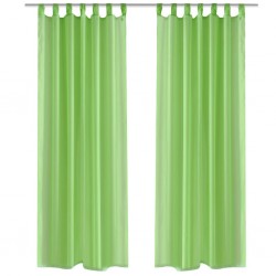Зелени прозрачни завеси 140 х 225 см – 2 броя - Draperii, perdele și galerii