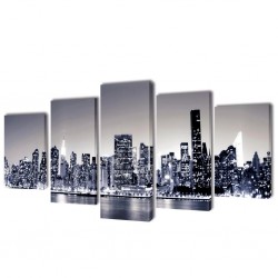 Декоративни панели за стена Ню Йорк в черно-бяло, 100 x 50 см - Tablouri, postere, puzzle-uri