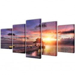 Декоративни панели за стена Беседка на плажа, 200 x 100 см - Tablouri, postere, puzzle-uri