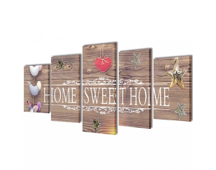 Декоративни панели за стена Home Sweet Home, 100 x 50 см -