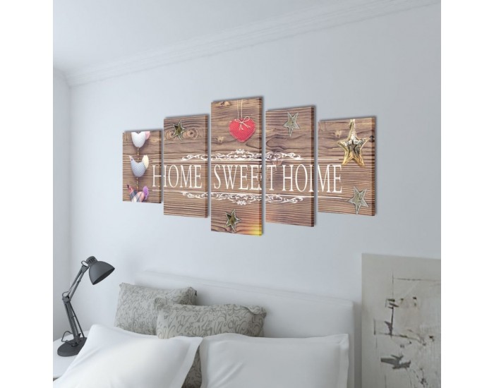 Декоративни панели за стена Home Sweet Home, 100 x 50 см -