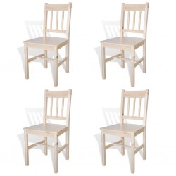 Sonata H Трапезни столове, 4 бр, борова дървесина - Scaune de dining