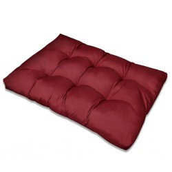 Тапицирана възглавница за сядане, винено червена, 120 x 80 x 10 см - Mobilier tapițat