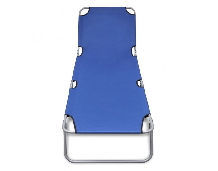 Sonata Сгъваем шезлонг, прахово боядисана стомана, син -