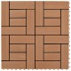 WPC декинг плочки за 1 кв. м, 11 бр, 30 x 30 см, кафяви -