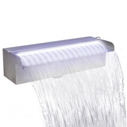 Sonata Правоъгълен фонтан за басейн, LED, неръждаема стомана, 30 см - Piscine și spa