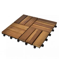 Декинг плочки, акациево дърво, 30 x 30 см - 20 бр - Materiale pentru decorațiuni