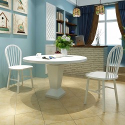 Sonata H Трапезни столове, 2 бр, бели, каучуково дърво масив - Scaune de dining