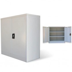 Sonata Офис шкаф с 2 врати, сив, 90 см, стомана - Corpuri, vitrine, biblioteci modulare