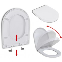 Sonata Тоалетна седалка, плавно затваряне, бяла, квадратен дизайн - Produse pentru baie și WC
